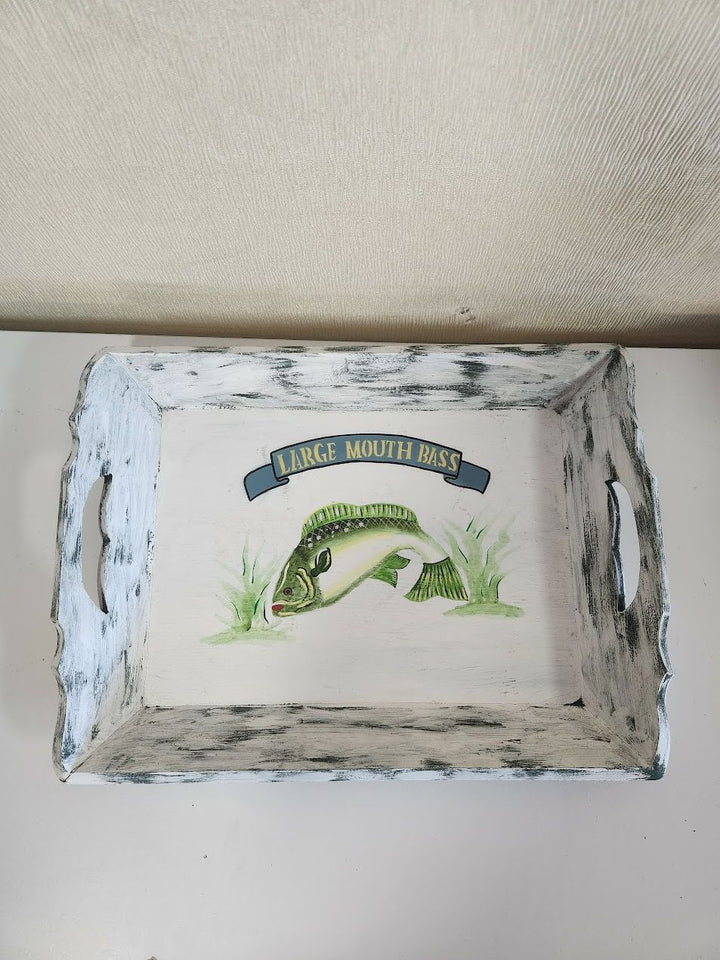 White Shabby Tray Home Item