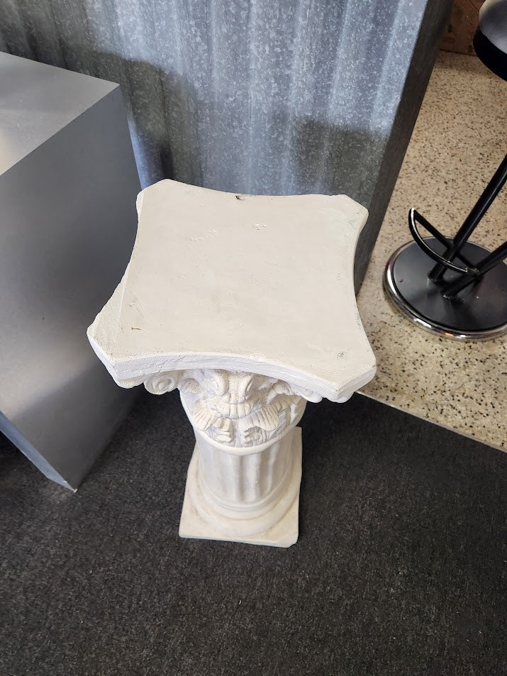 White Plaster Column Home Item