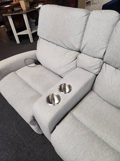 125W" FLEXSTEEL Sectional Electric Recliner - Seafoam