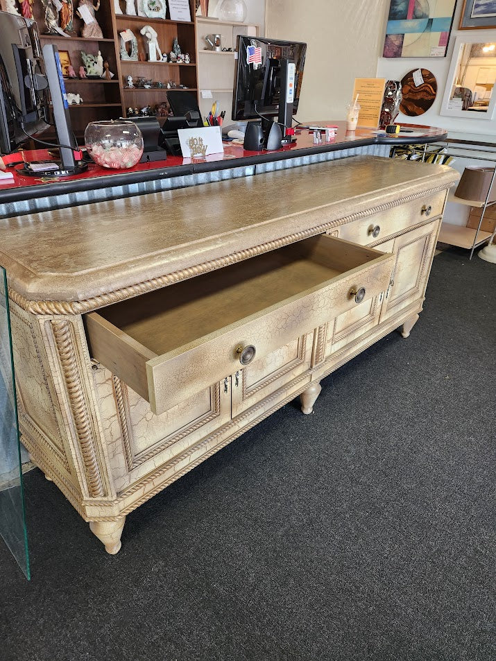 Crackle Server With Travertine Top