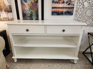 White console table