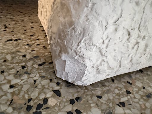 White Crackle Pedestal