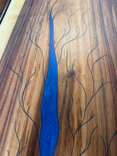 Custom Epoxy Wood Desk