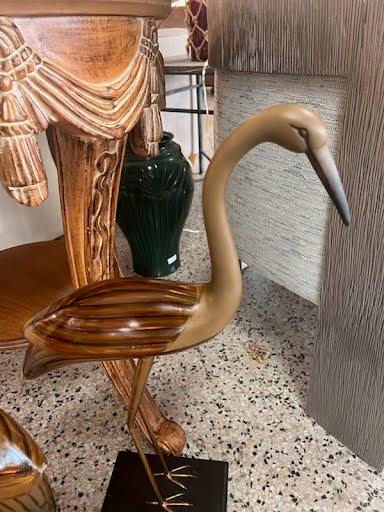 Austin Prod Kinder Line Brass Lucite Egret