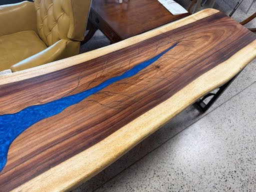 Custom Epoxy Wood Desk