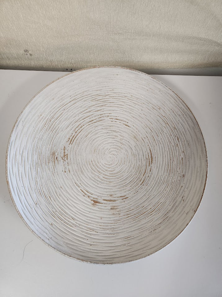 White Shabby Decorative Bowl