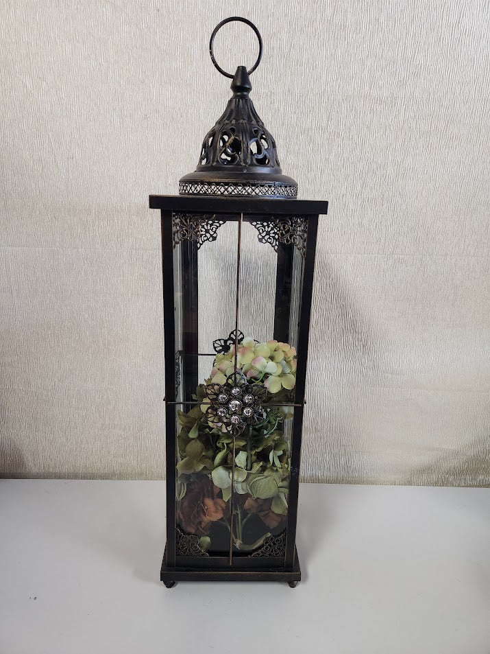 28" Decorative Metal Lantern