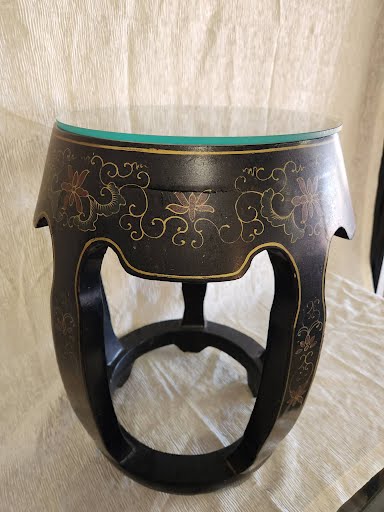 Black Lacquer End Table