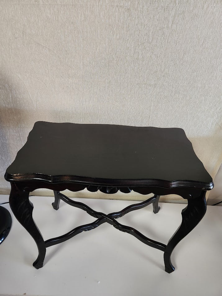 Slim Black End Table