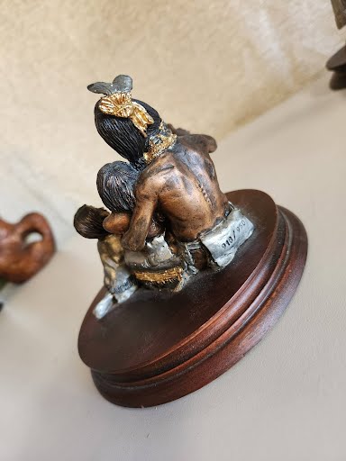 "The Story Teller" Legends Mixed Media Sculpture CA Pardell Legends Bronze Indian Native