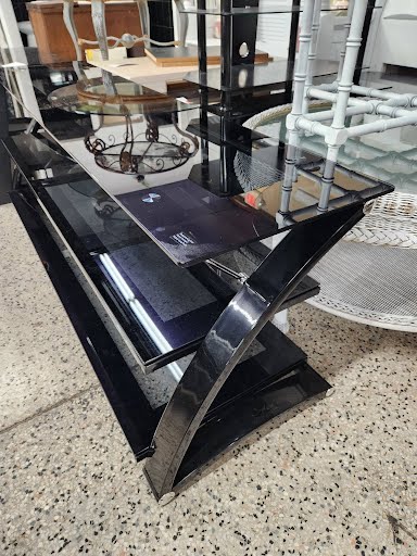 Console Table Black Glass