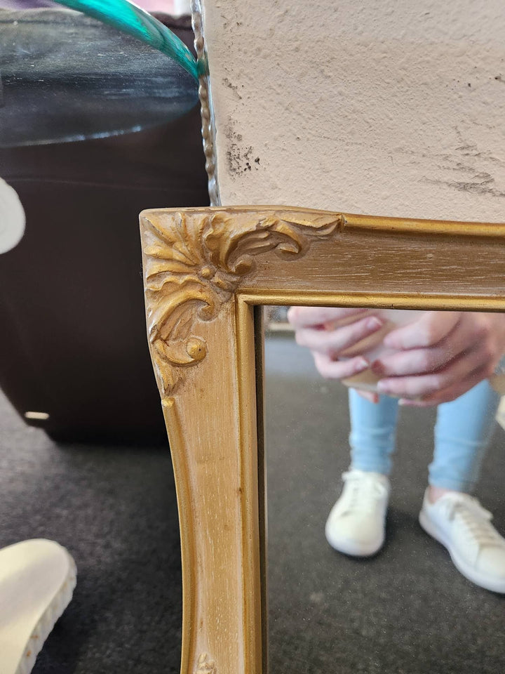 Antique Framed Metal Mirror