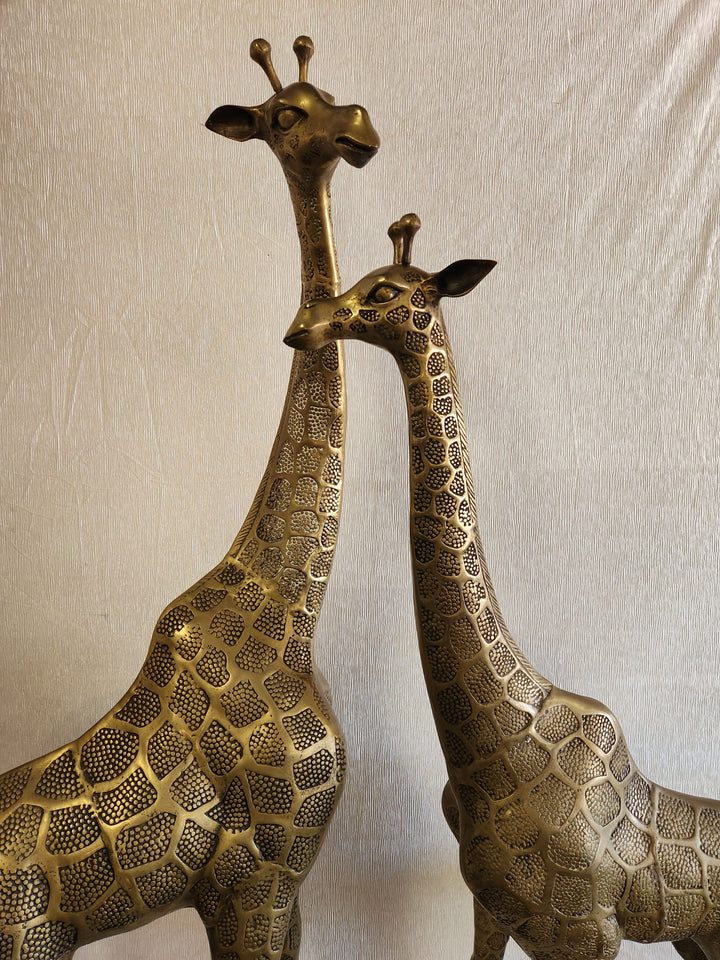 Large Brass Giraffe Statues Home Item