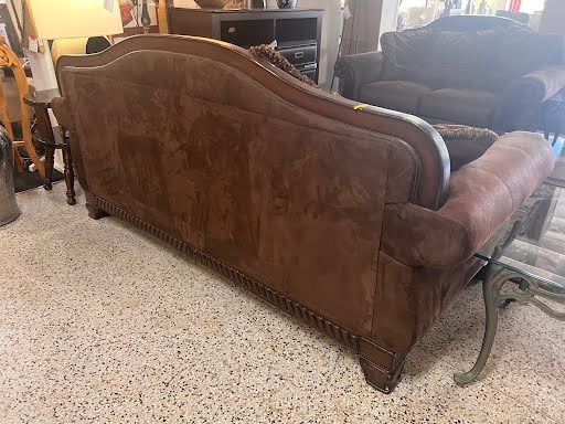 88" Brown Loose Cushion Sofa