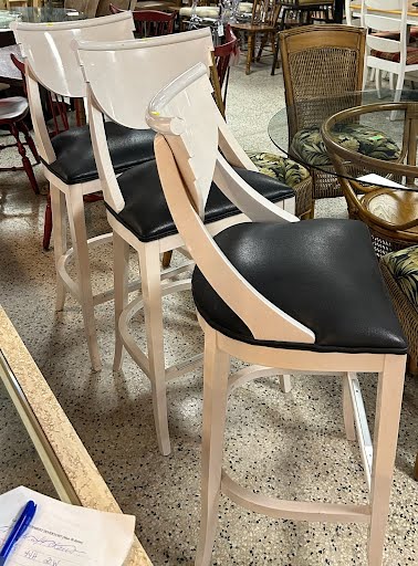 SET OF 3- Laquer Bar Stool