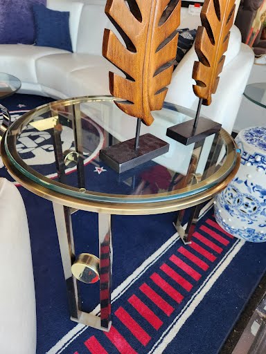 Glass Top End Table
