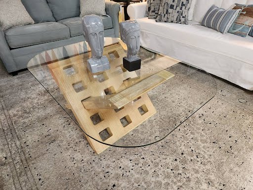 50x36" Glass Top Coffee Table