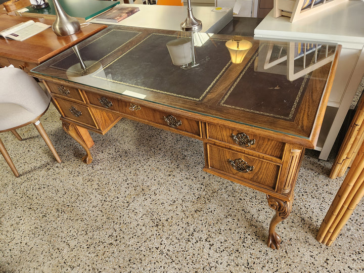 Writing desk W/Inset leather
