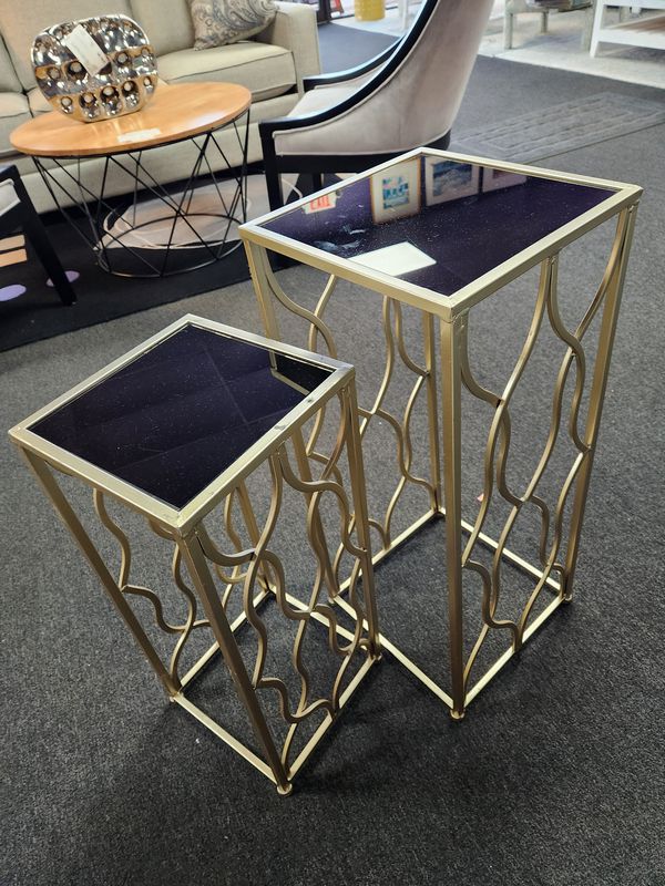 Gold Metal Nesting Table