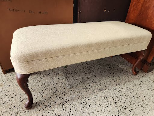 45W" Bed Bench with Cabriole Legs