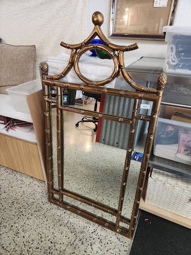 24x41" Faux Bamboo Mirror