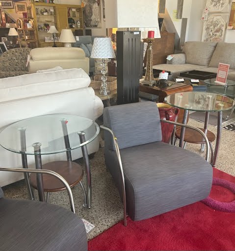 Set of 2- Glass Top End Tables