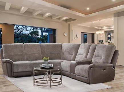 Montevallo Power Recliner Sectional - Greyish Brown