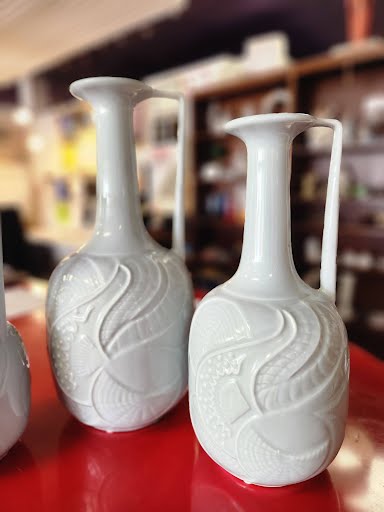 SET OF 3- Mint ceramic celadon glaze