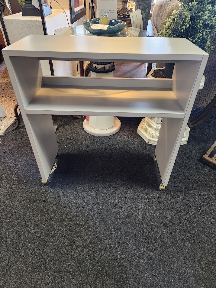 Grey Rolling End Table