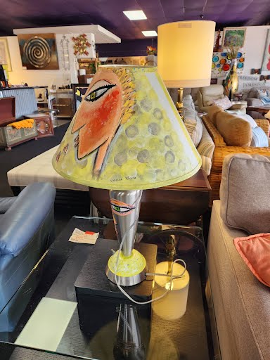 Table Lamp Custom Hand Painted - Faces