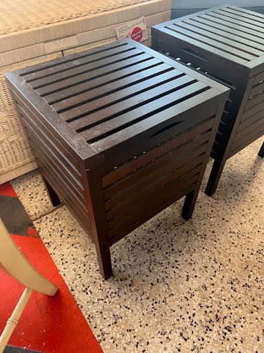 Wood Storage Bathroom Stools