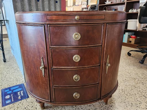 36" Demilune 4-Drawer Chest/Cabinet