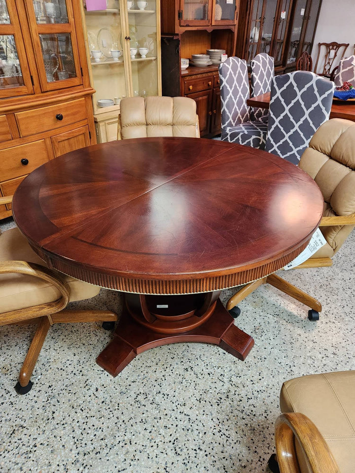 48" Round Wood Dining Table