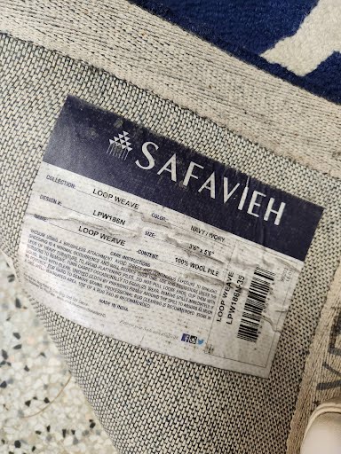 Wool 3'6" x 5'6" Navy Ivory Area Rug