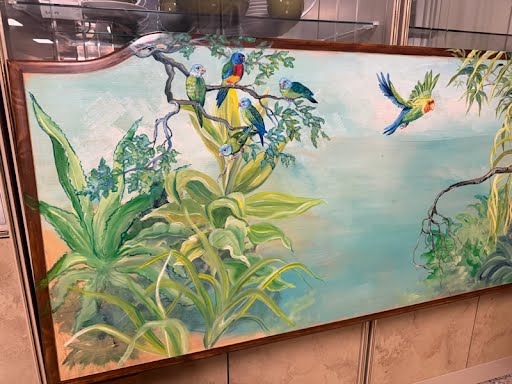 HandPainted  Queen Headboard