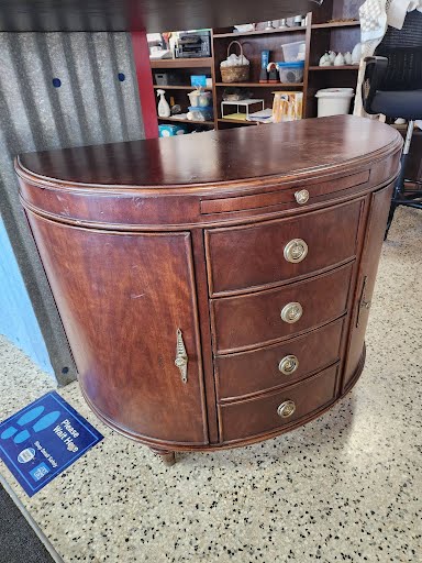 36" Demilune 4-Drawer Chest/Cabinet