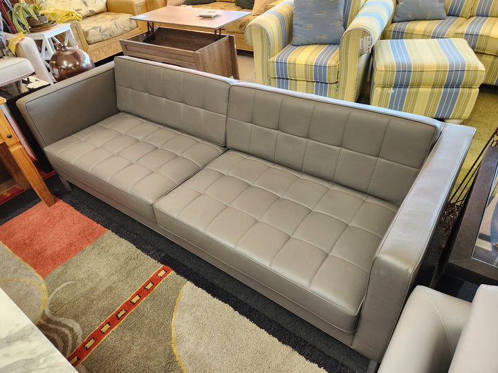 Grey  Leather Sofa