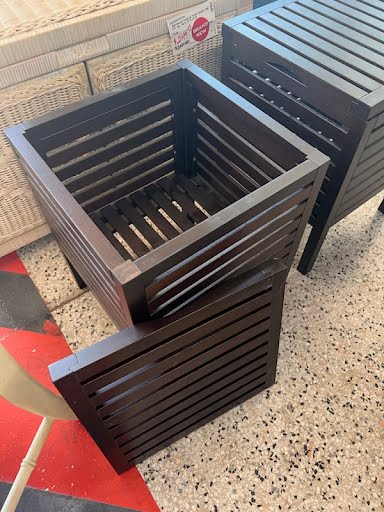 Wood Storage Bathroom Stools