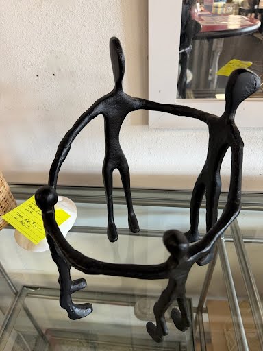 Black Holding Hands Sculpture Home Item