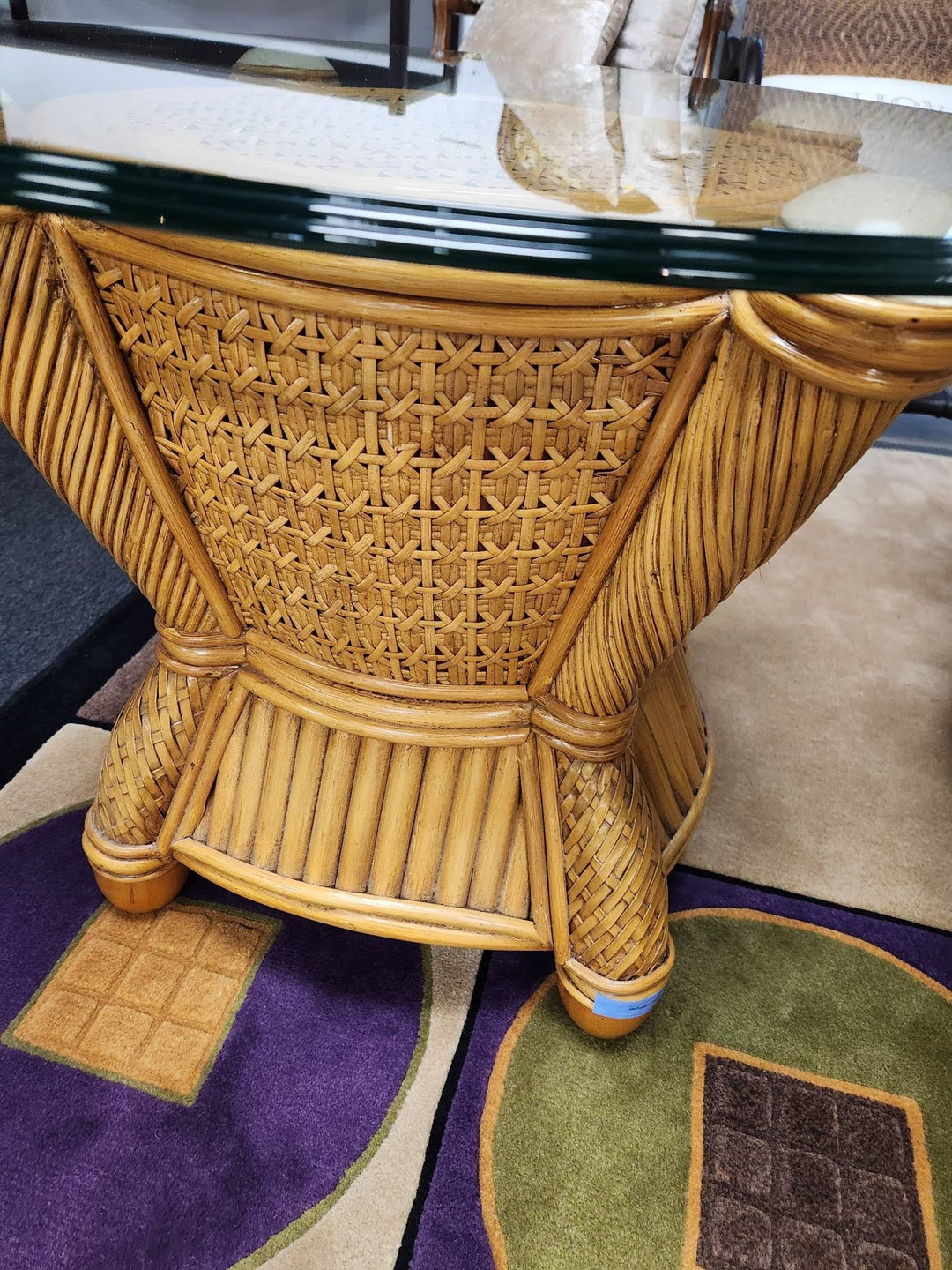 SET OF 2 - Rattan End Tables