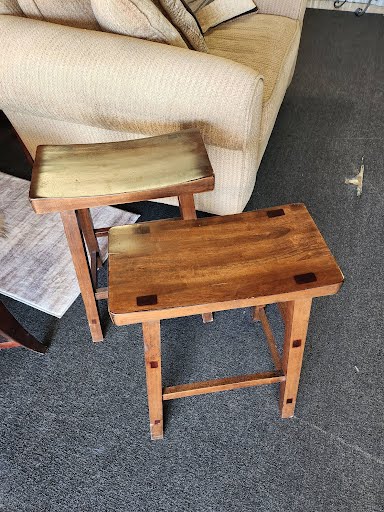 Counter Height Wood Stools (Set of Two)