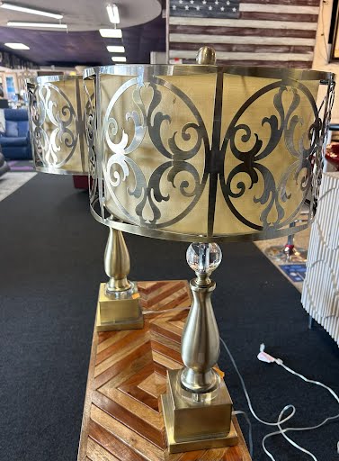 Table Lamps SET OF 2 Metal Laser Cut