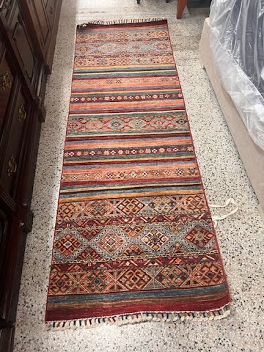 2'9" x 9'9"  Afghan Khorjin Runner