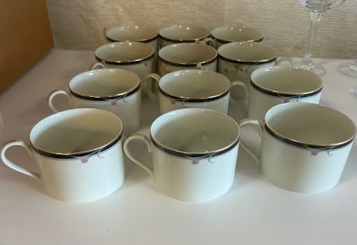 SET OF 4- Flat Cups MIKASA "Floradora" China