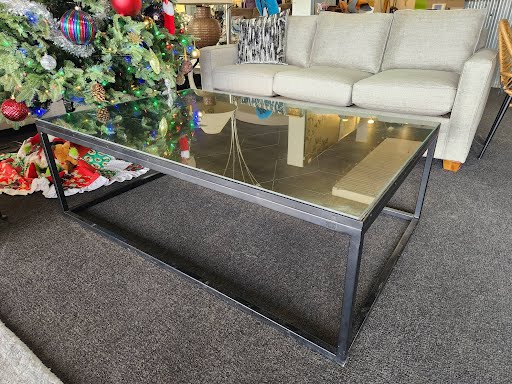 35x55" Glass Top Coffee Table