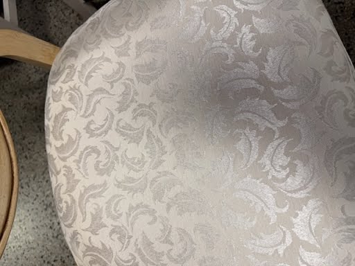 SET OF 6- Whitewash  Carved Wood Dining Chairs
