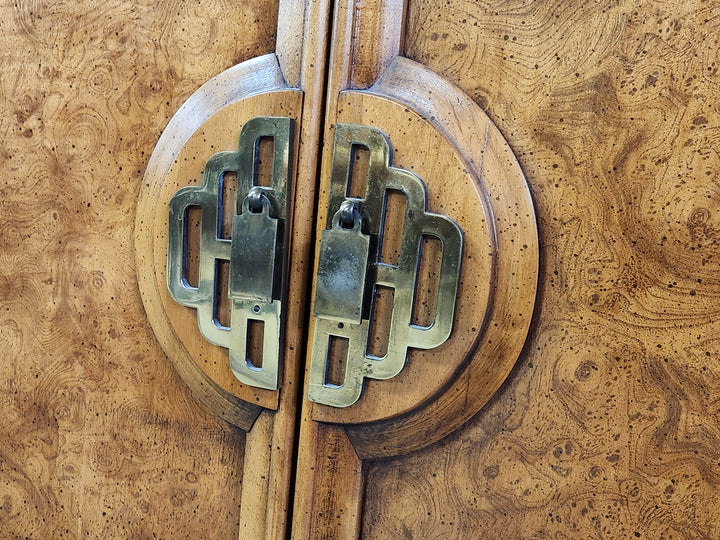 China Cabinet With Brass Accents