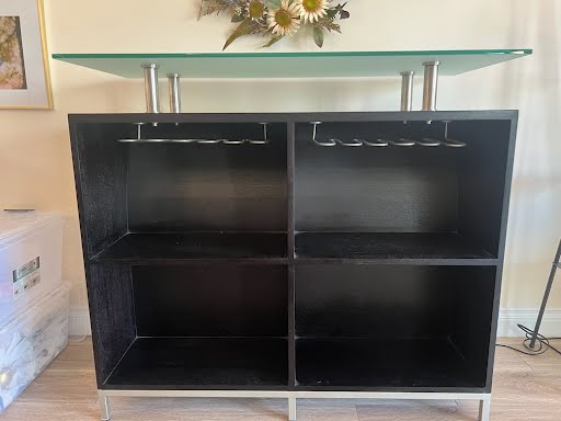 Bar Cart Frosted Glass Top