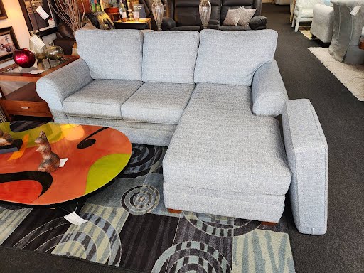 83W" Sofa w/ Chaise - Denim Blue