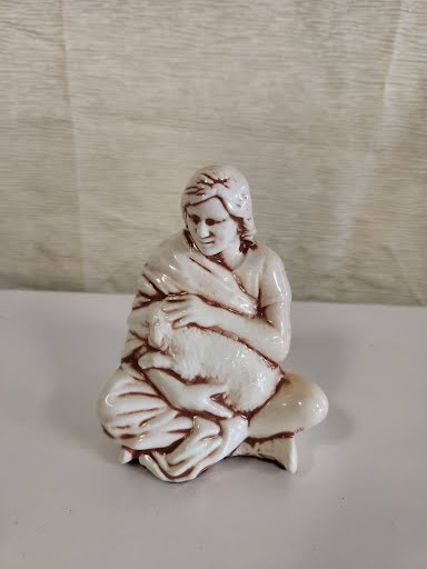 14 Piece "White Duncan Mold Ceramic 1982 Nativity"